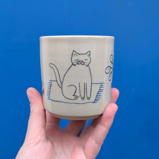 šálka mačička a rastlinky_240ml