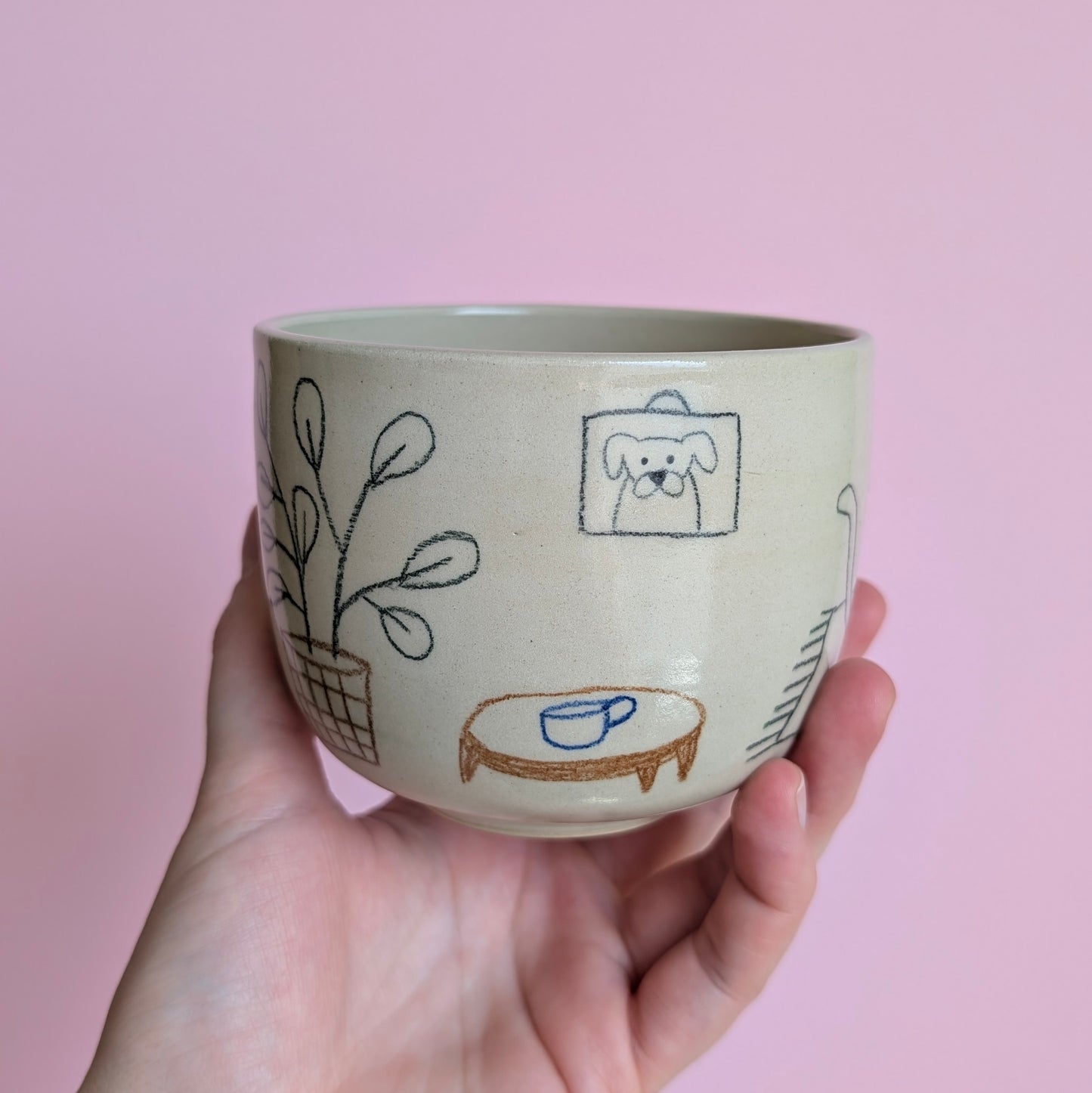 šálka mačička s fikusmi_400ml
